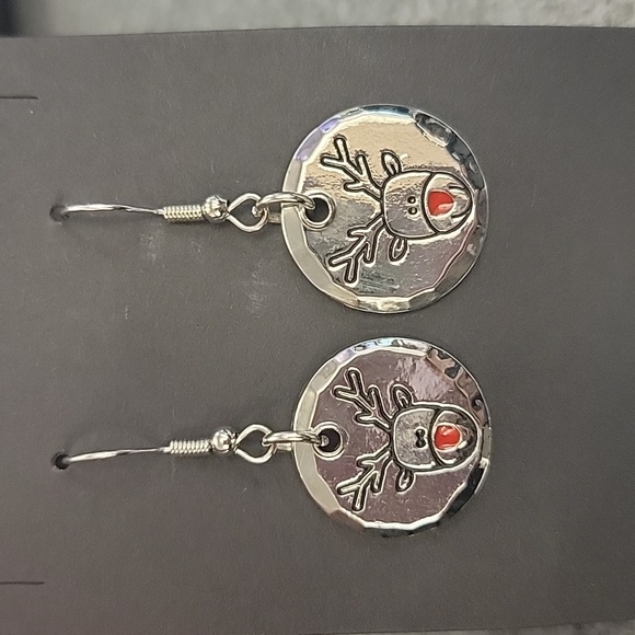 Reindeer Dangle Earrings - Picture 1 of 1